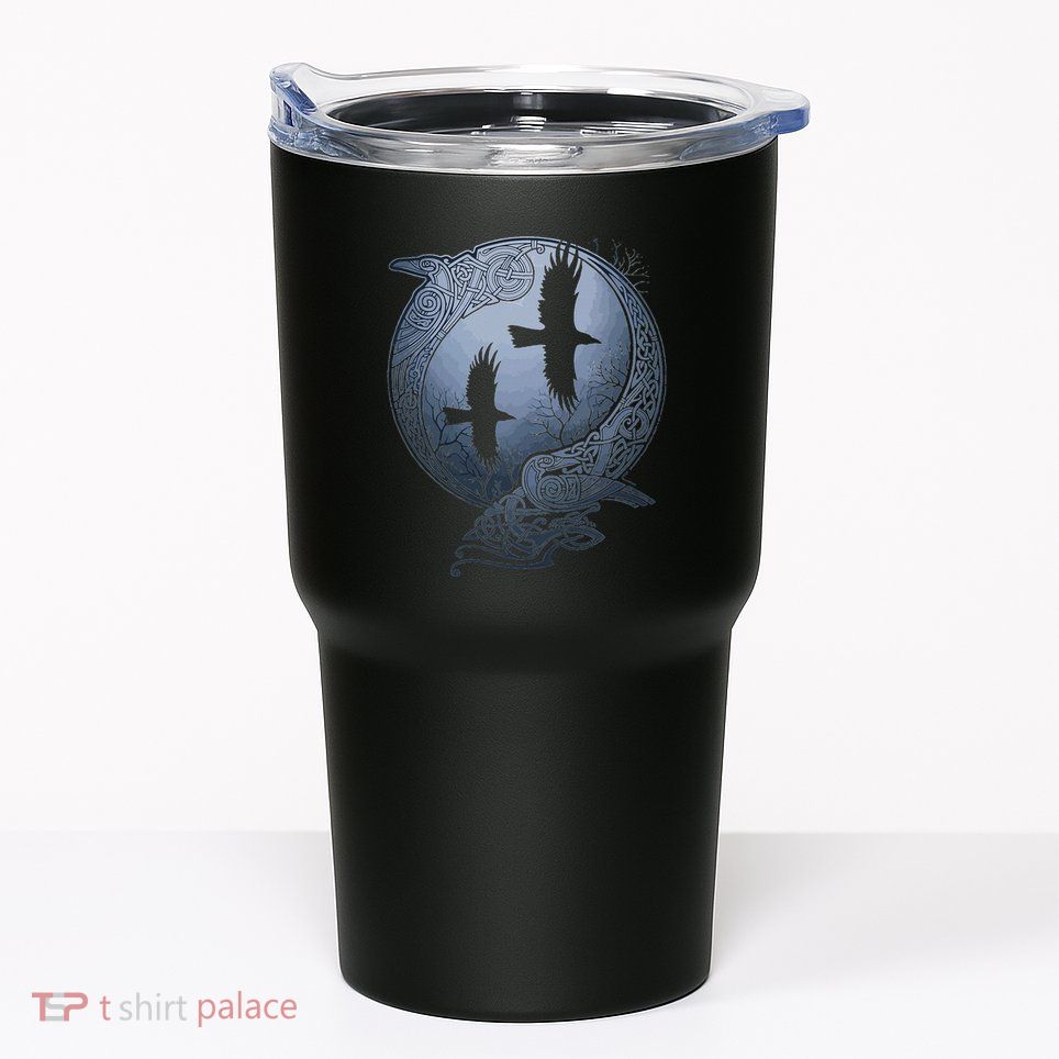 Odins Huginn & Muninn Norse Mythology Tumbler