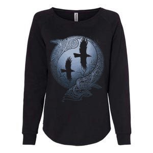 Odins Huginn & Muninn Norse Mythology Womens California Wash Sweatshirt