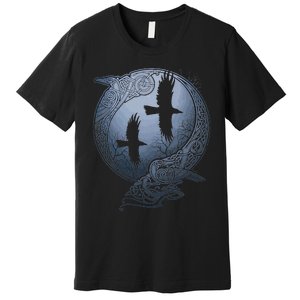 Odins Huginn & Muninn Norse Mythology Premium T-Shirt