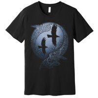 Odins Huginn & Muninn Norse Mythology Premium T-Shirt