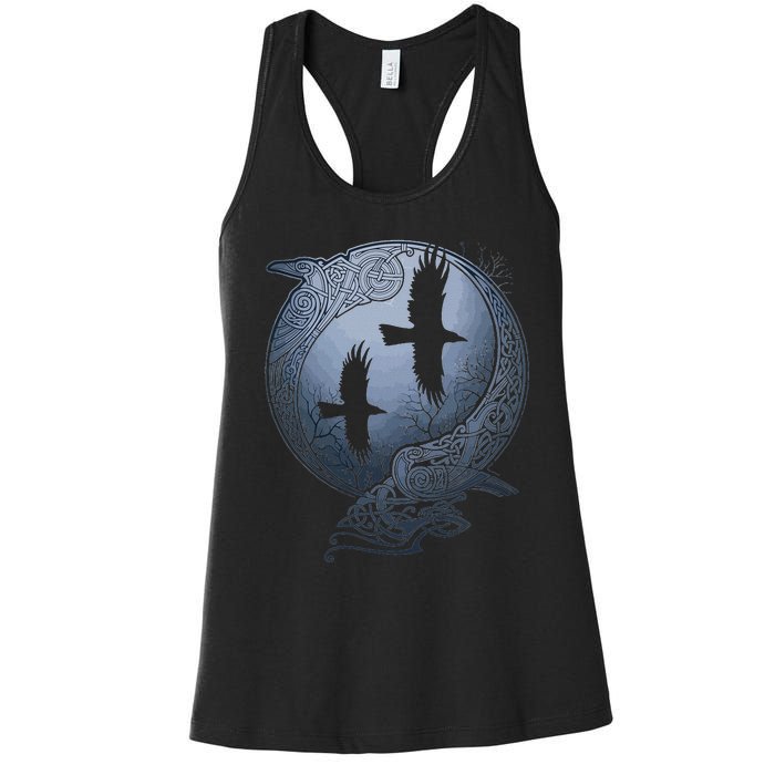 Odins Huginn & Muninn Norse Mythology Women's Racerback Tank