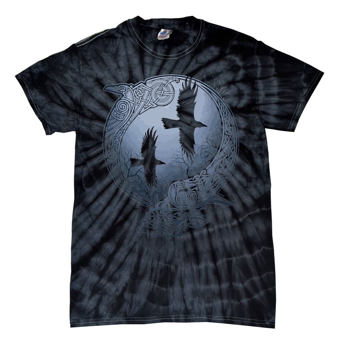 Odins Huginn & Muninn Norse Mythology Tie-Dye T-Shirt