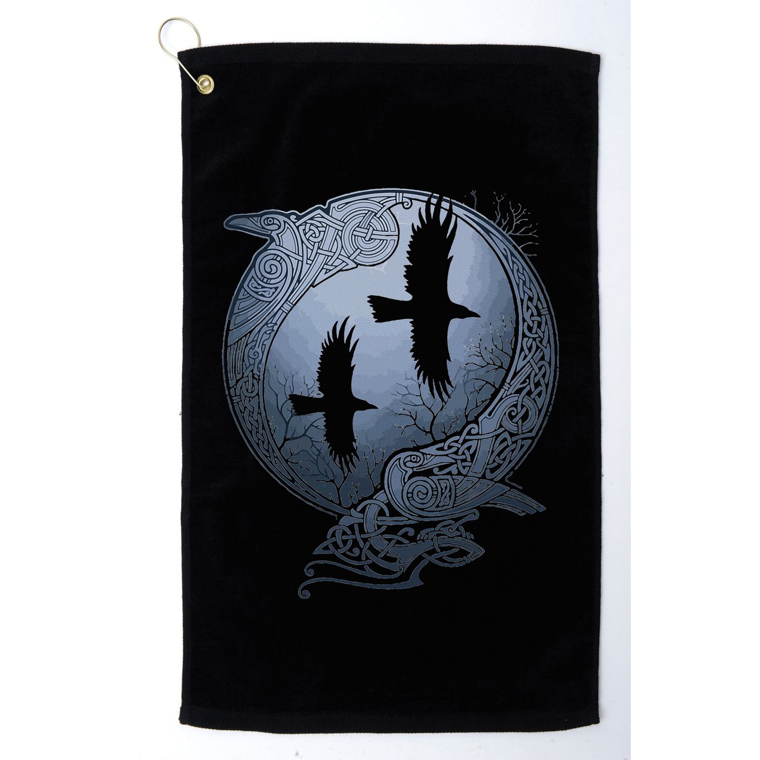 Odins Huginn & Muninn Norse Mythology Golf Towel