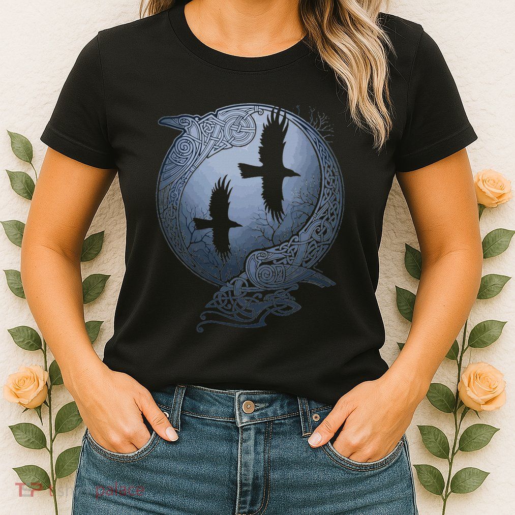 Odins Huginn & Muninn Norse Mythology Womens T-Shirt