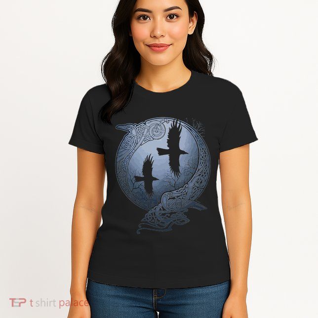 Odins Huginn & Muninn Norse Mythology Womens T-Shirt
