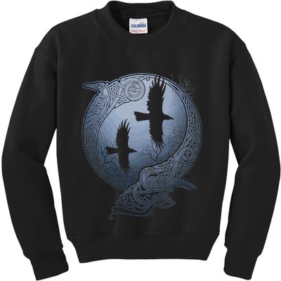 Odins Huginn & Muninn Norse Mythology Kids Sweatshirt