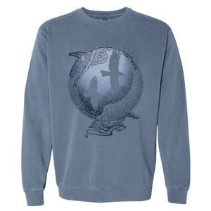 Odins Huginn & Muninn Norse Mythology Garment-Dyed Sweatshirt