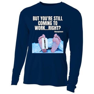 Office Humor Manager Employee Job And Career Funny Work Meme Cooling Performance Long Sleeve Crew