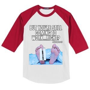 Office Humor Manager Employee Job And Career Funny Work Meme Kids Colorblock Raglan Jersey