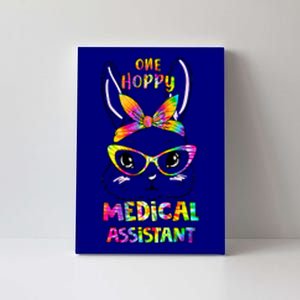 One Happy Medical Assistant Bunny Face Tie Dye Happy Easter Meaningful Gift Canvas