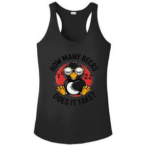 Owl How Many Beers Does It Take Ladies PosiCharge Competitor Racerback Tank