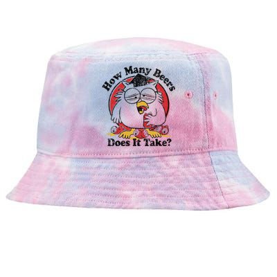 Owl How Many Beers Does It Take Gift Tie-Dyed Bucket Hat