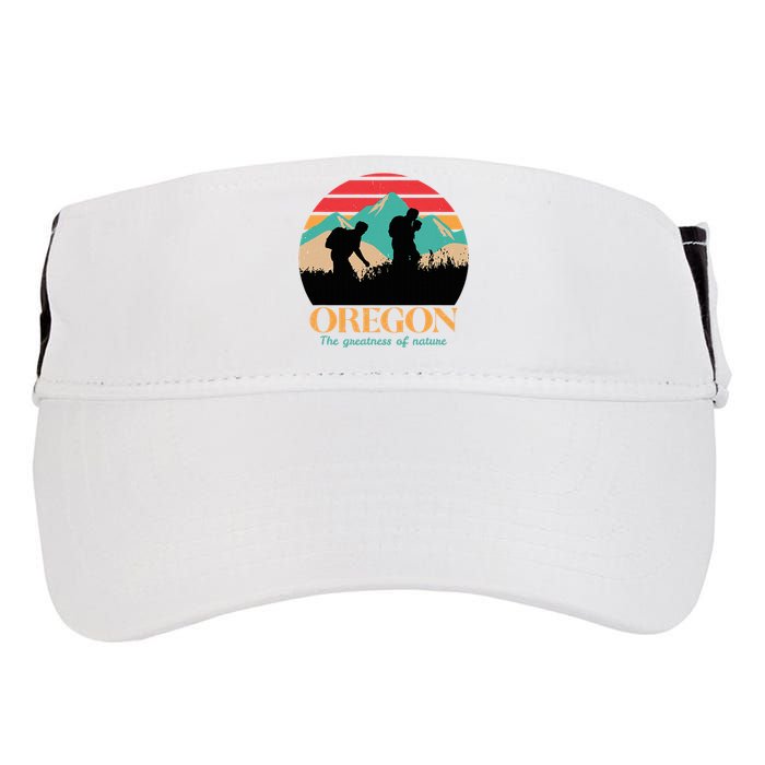 Oregon Hiking Mountains Retro Aesthetic Adult Drive Performance Visor