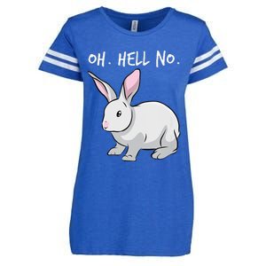 Oh. Hell. No. Bunny Rabbit Animal Funny Easter Enza Ladies Jersey Football T-Shirt