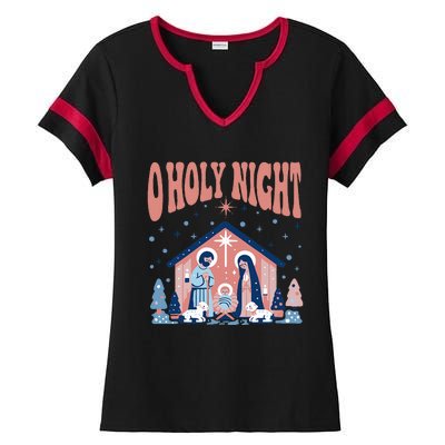 O Holy Night Ladies Halftime Notch Neck Tee