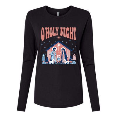 O Holy Night Womens Cotton Relaxed Long Sleeve T-Shirt