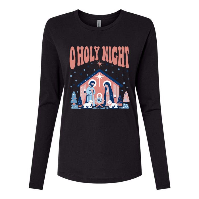 O Holy Night Womens Cotton Relaxed Long Sleeve T-Shirt