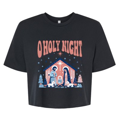 O Holy Night Bella+Canvas Jersey Crop Tee