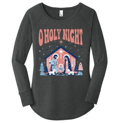 O Holy Night Women's Perfect Tri Tunic Long Sleeve Shirt