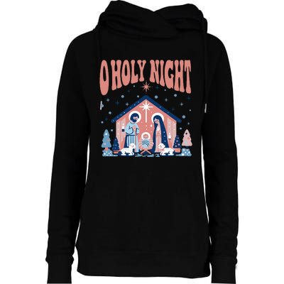 O Holy Night Womens Funnel Neck Pullover Hood