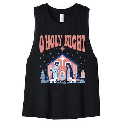 O Holy Night Women's Racerback Cropped Tank