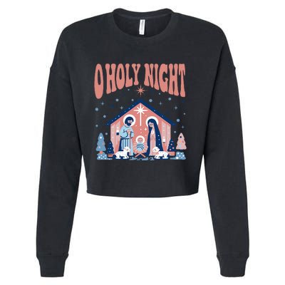 O Holy Night Cropped Pullover Crew