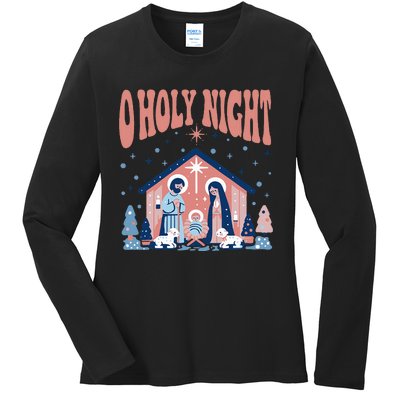 O Holy Night Ladies Long Sleeve Shirt