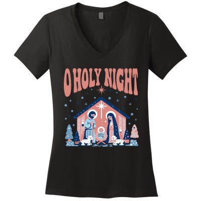 O Holy Night Women's V-Neck T-Shirt