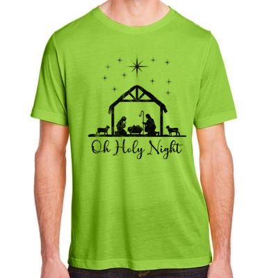 Oh Holy Night Jesus Stable In Bethlehem Adult ChromaSoft Performance T-Shirt