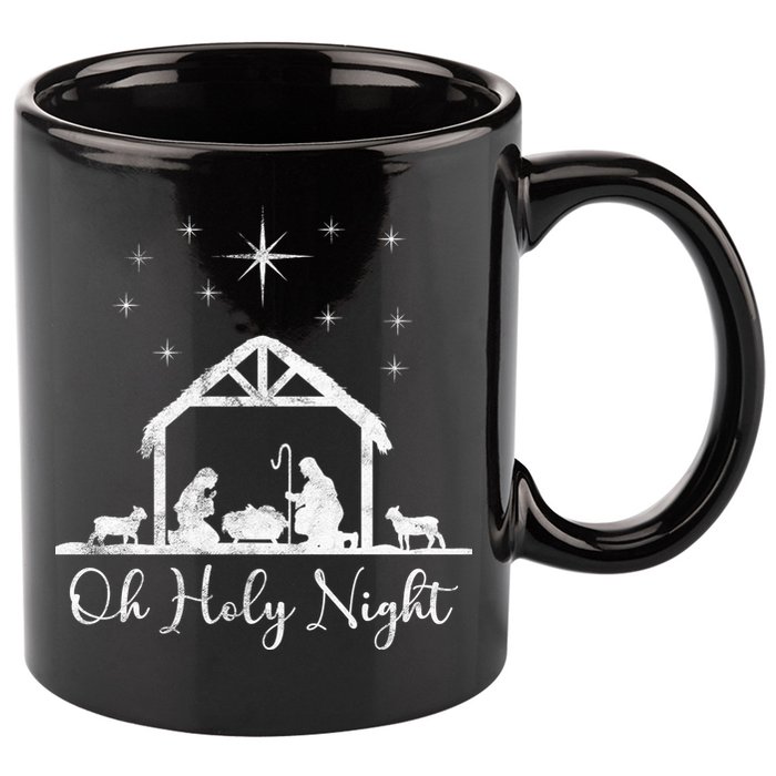 Oh Holy Night Jesus Stable In Bethlehem 11oz C Handle Ceramic Mug