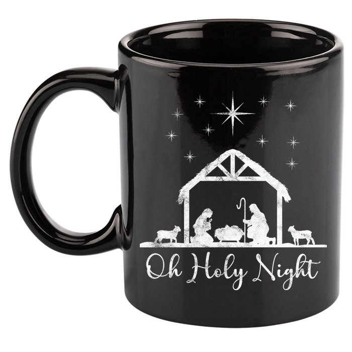 Oh Holy Night Jesus Stable In Bethlehem 11oz C Handle Ceramic Mug