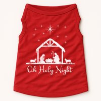 Oh Holy Night Jesus Stable In Bethlehem Doggie Tank