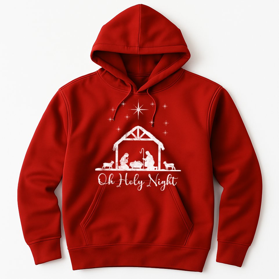 Oh Holy Night Jesus Stable In Bethlehem Hoodie