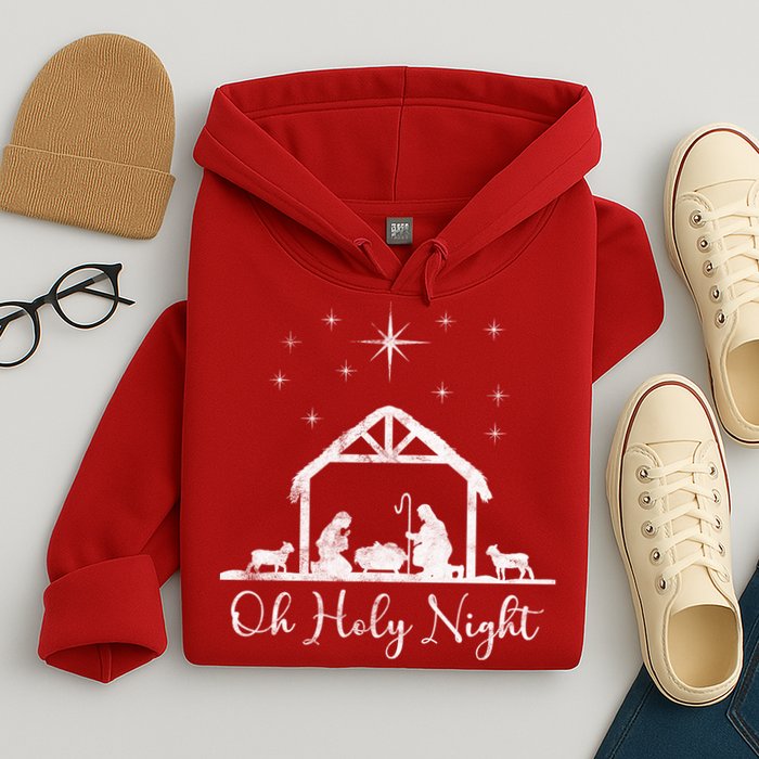 Oh Holy Night Jesus Stable In Bethlehem Hoodie