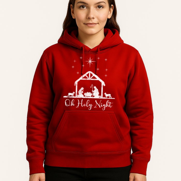 Oh Holy Night Jesus Stable In Bethlehem Hoodie