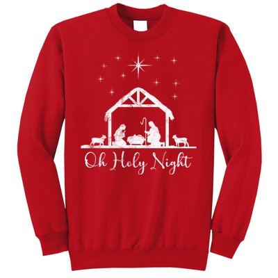 Oh Holy Night Jesus Stable In Bethlehem Sweatshirt