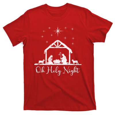 Oh Holy Night Jesus Stable In Bethlehem T-Shirt