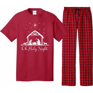 Oh Holy Night Jesus Stable In Bethlehem Pajama Set