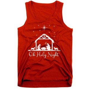 Oh Holy Night Jesus Stable In Bethlehem Tank Top