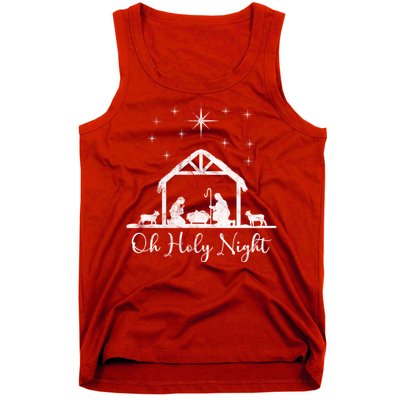 Oh Holy Night Jesus Stable In Bethlehem Tank Top