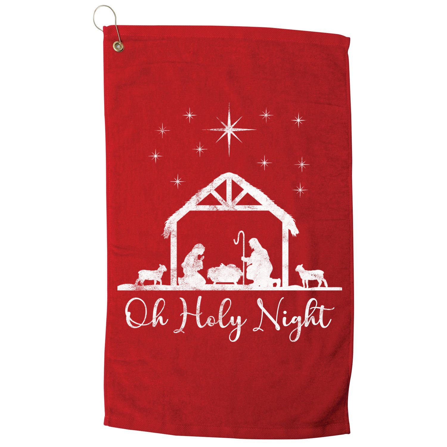 Oh Holy Night Jesus Stable In Bethlehem Golf Towel