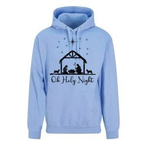 Oh Holy Night Jesus Stable In Bethlehem Unisex Surf Hoodie