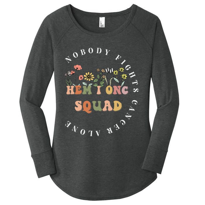 Oncology Hematology Nurse Squad Tee Pediatric HemOnc Doctor Women's Perfect Tri Tunic Long Sleeve Shirt