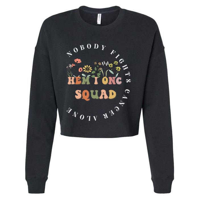 Oncology Hematology Nurse Squad Tee Pediatric HemOnc Doctor Cropped Pullover Crew