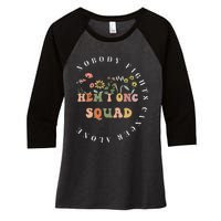 Oncology Hematology Nurse Squad Tee Pediatric HemOnc Doctor Women's Tri-Blend 3/4-Sleeve Raglan Shirt