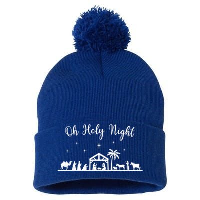 Oh Holy Night  Jesus Is The Reason For The Season Christmas  Pom Pom 12in Knit Beanie