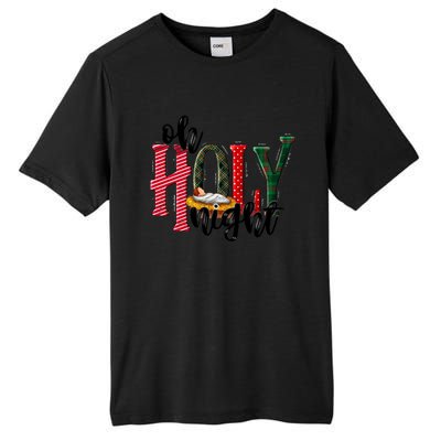 Oh Holly Night Jesus Christmas Xmas Pajamas Swea Tall Fusion ChromaSoft Performance T-Shirt