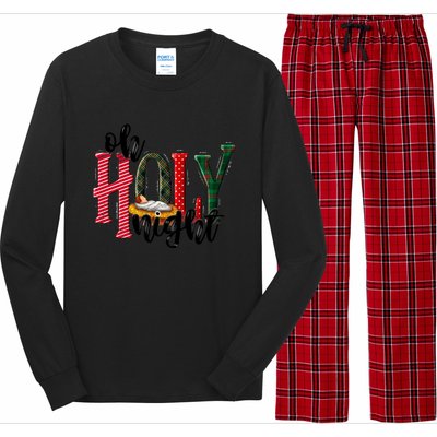 Oh Holly Night Jesus Christmas Xmas Pajamas Swea Long Sleeve Pajama Set