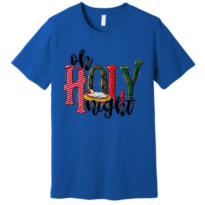 Oh Holly Night Jesus Christmas Xmas Pajamas Swea Premium T-Shirt