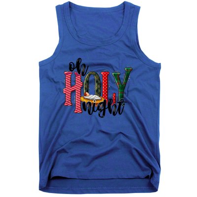 Oh Holly Night Jesus Christmas Xmas Pajamas Swea Tank Top